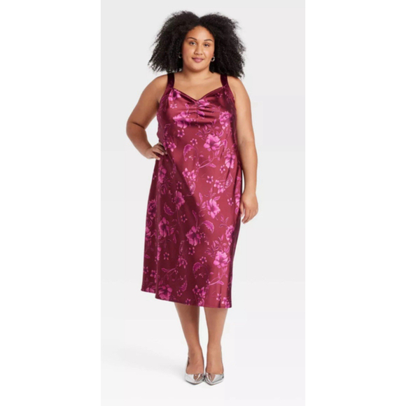Ava & Viv Plus Size Hawaiian Midi Dress XXL 2X - Picture 1 of 5